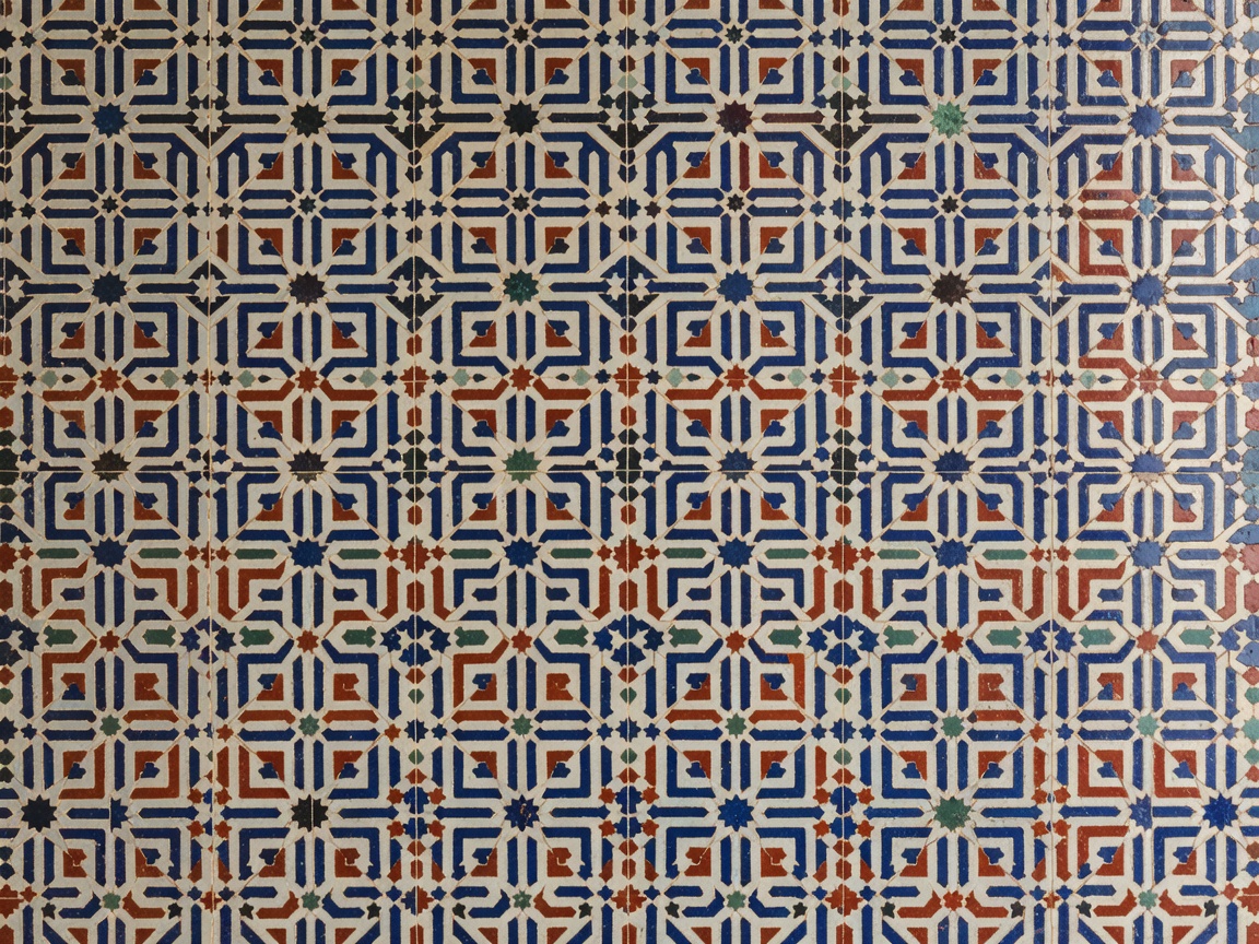 Intricate early Mudejar geometric tilework in Sintra National Palace